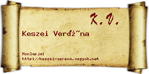 Keszei Veréna névjegykártya